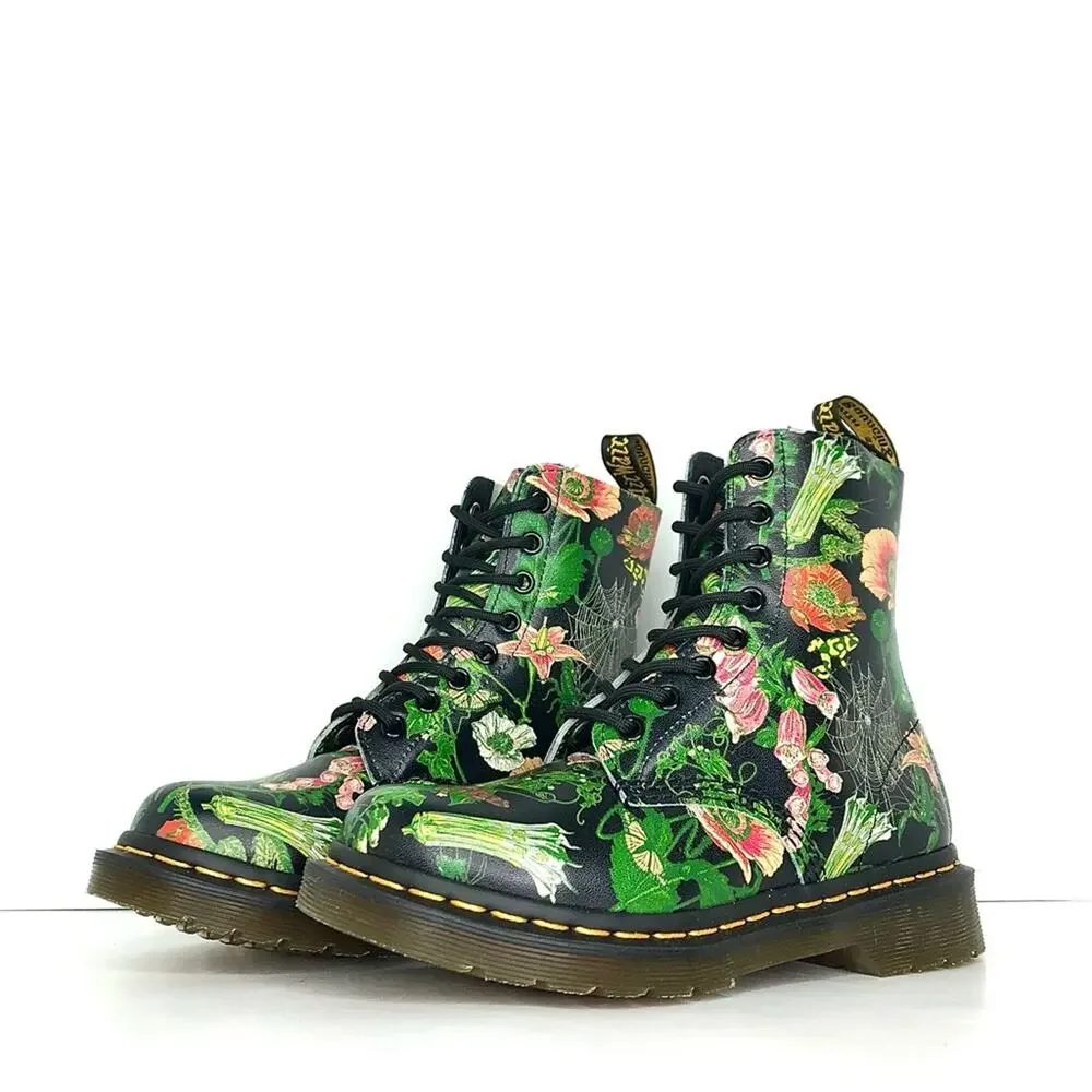 NIB Dr Martens Wild Botanics 1460 Lace Up Ankle Boots Women’s 5 Shoes - Picture 2 of 13